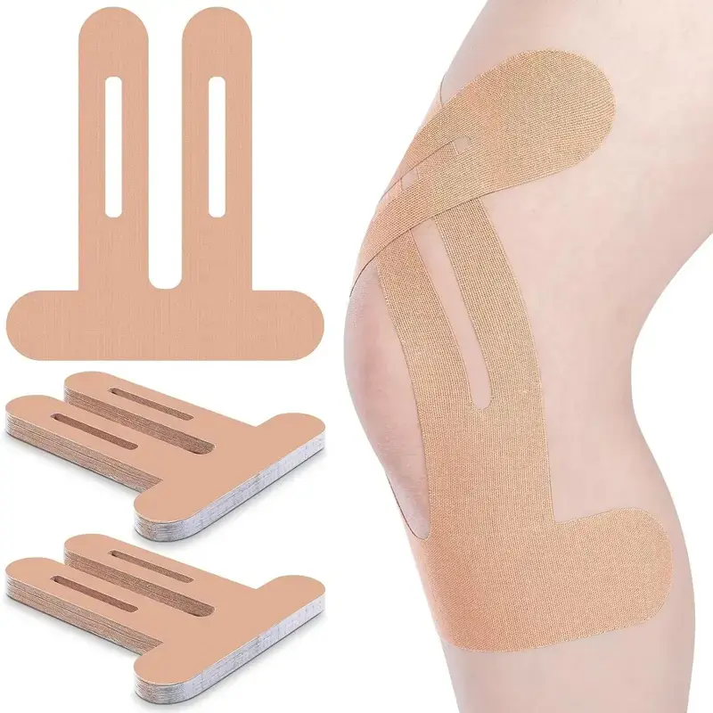 10Pcs Precut Knee Kinesiology Tape, Support & Pain Relief, Waterproof Elastic Breathable Latex-Free Athletic Tape for Basketball & Training (Black) protection joint stability
