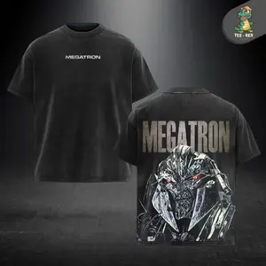 Megatron Edition Vintage Tee Washed T-Shirt made with premium 230gsm heavyweight cotton, featuring soft washed texture and bold oversized fit, durable vintage streetwear style, brand new release for fans PKT