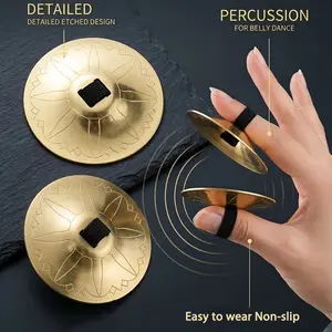 Dance Finger Picks, Belly Dance/olaf Music Teaching Accompaniment, Mini Percussion Instruments, 1 Pair Set