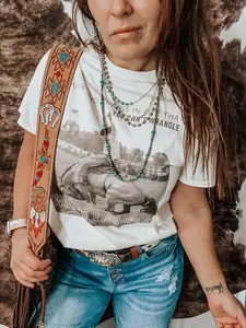 Cowboys and Angels Cowgirl Shirt, Western Graphic Tee, Country Shirt, Texas Shirt, Rodeo Shirt, Country Girl Gifts Casual Breathable