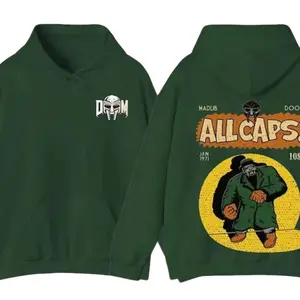 MF Doom Madlib All Caps Hoodie, Metal Face Hoodie, MadVillain Hoodie, Retro Unisex Tee,y2k oversized Hoodie, Warrior Hoodie, Rock Hoodie