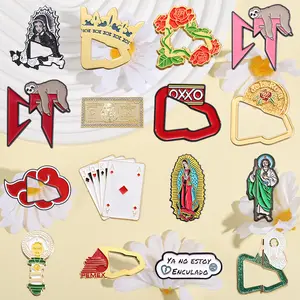 16pcs Hat Pins Multicolour Baseball Cap Decorative Metal Brooch Backpack Hat Pin Badg Fashion Accessory Charms Jewelry Jewellery Clip for Sports Fans and Students Hearts Softball Pins