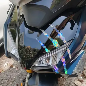 Carbon Fiber & Holographic Carbon Monster Claw Scratches Motorcycle Stickers, Waterproof Vinyl Decals for Motorcycle Headlight, Helmet, Fuel Tank, Front Fairing