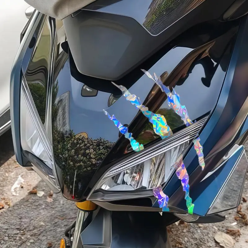 Carbon Fiber & Holographic Carbon Monster Claw Scratches Motorcycle Stickers, Waterproof Vinyl Decals for Motorcycle Headlight, Helmet, Fuel Tank, Front Fairing