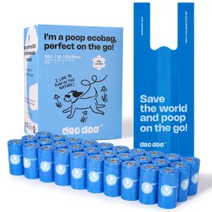 Dog Poop Bags with Handles 30 Rolls 360 Counts Big Sizes Leak Proof and Extra Thick Waste Bags Refill Rolls for Walking Small Medium Large Dogs Cats Litter Iris Scented