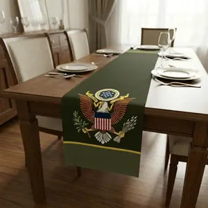 American Eagle Table Runner – Great Seal of the United States Patriotic Dining Table Decor USA Home Decoration