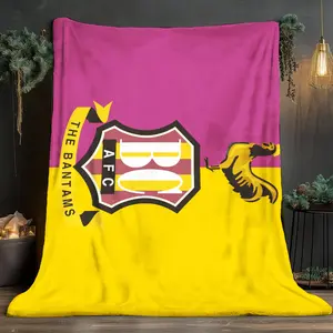 Bradford City Pattern Soft and comfortable home blankets, small throw blankets, nap blankets, perfect Christmas gifts for friends and besties. Super soft heat-pressed blankets.Y251219107