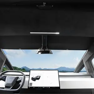Cybertruck Windshield Sun Shade with Roof Visor for 2024–2026 Tesla Cybertruck, Custom Fit Front Window Sunshade, Heat & UV Blocking, Foldable Sun Visor Protector, Interior Cooling Accessory