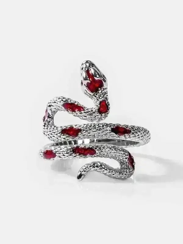 Snake Design Cuff Ring for Women, Fashionable Reptile Theme Jewelry Daily Wear Statement Accessory Exquisite Elegant Luxury Chic Classy Stunning Refined Look Stylish Essential Sophisticated Great Glamorous Versatile