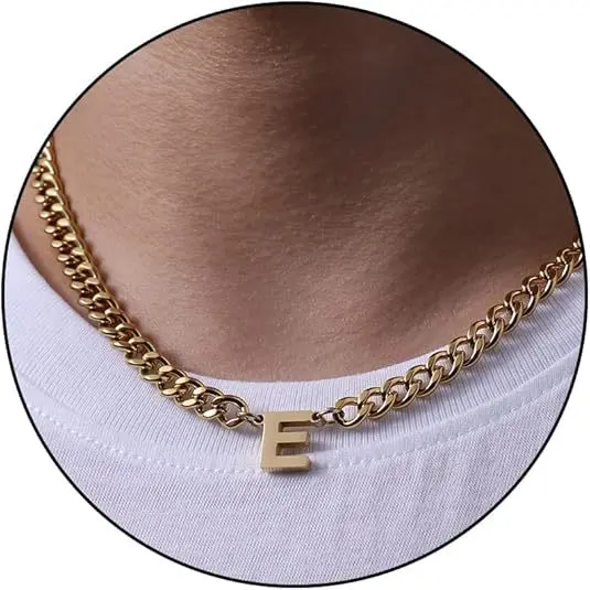 E letter necklace (gold)