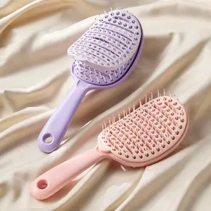 Vital5 Self Cleaning High Volume Detangling Scalp Massage Hair Brush, Curved Volumizing Styling, Hair Tools