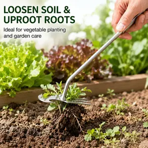 Multi-Function Weeding Hand Tool, Efficient for Root Removal & Soil Tilling, Practical Garden Shovel for Bed Prep & Veggie Growing, Reinforced Durable Upgraded Yard Weeder
