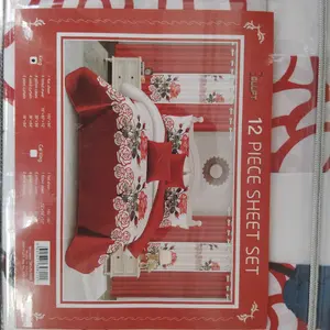 home fashion Bollft 12 piece sheet set King sized bed