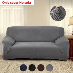 Pure Color Corn Grain Pattern Sofa Cover, Full Coverage, All-Season Use, Reusable Sofa Protection and Decoration, Suitable for Various Sofas, Quilted Sofa Cover