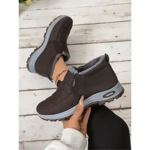 Cotton Shoes Fleece Lined Thickened Men Women Walking Shoes Sports Shoes Comfortable Soft Sole Casual Lightweight Warm Single Shoes