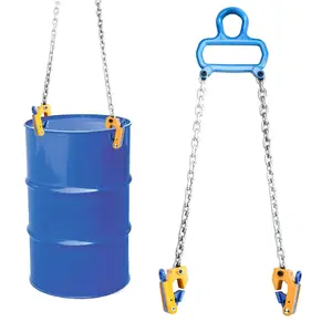 Chain Drum Lifter, 2000 lbs Capacity Vertical Hoist Barrel Lifter with G80 Lifting Chain for 55 Gallon Plastic and Metal Drums