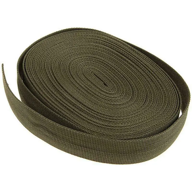Tactical Spec Flat Nylon Heavy Webbing Strap, 1 in x 10 yds, for Hunting & Outdoor Sports Equipment