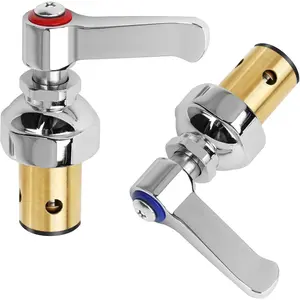 Hot & Cold Handle Stem Assembly Spindle Cartridge Faucet Valve Replacement Part Fits for Faucets Replaces 002713-40 002714-40