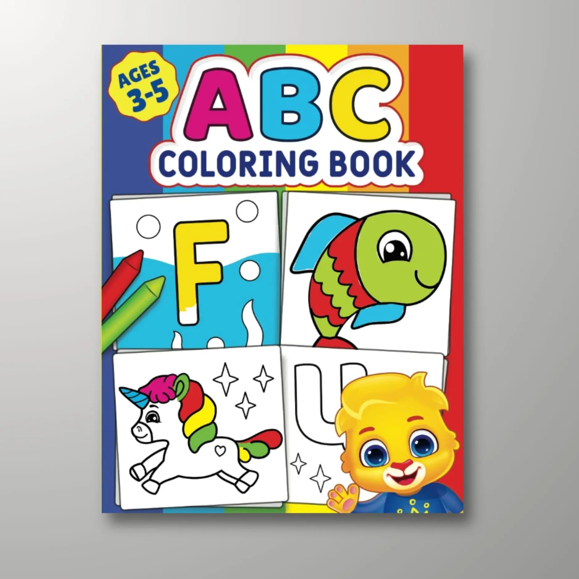 ABC Coloring Book: 100+ Animals, Vehicles, Toys & More for Toddlers & Preschoolers