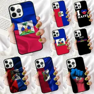 Haiti Haitian Flag Phone Case for iPhone 17 Pro Max Air 16 15 14 12 13 mini PLUS X XS XR 11 PRO MAX Shockproof Scratch-resistant Back Cover Fundas Shell Smartphone Protection