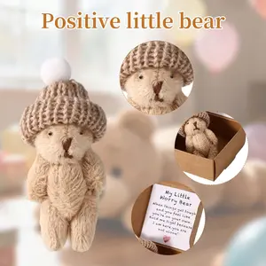 Handmade Mini Plush Teddy Bear Boxed, Small Bear in a Box, My Little Worry Bears, Soft Handmade Teddy Bear Memorial Gift, Soft Stuffed Animals, Cuddly Doll Gift