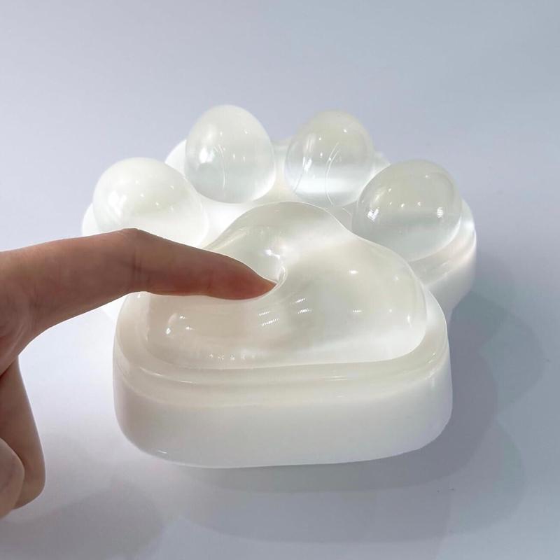 Handmade Large Cat Paw Squishies for Relaxation, 5-inch Transparent Squishies Paw for Adults - 2025 New