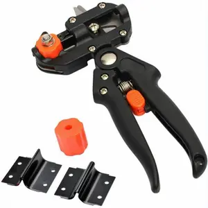 2 in 1 Grafting Tool Kit with 2 Replacement Blades and 1 Grafting Base,Professional Gardening Pruning Tool Set for Plant Branch Vine Fruit Tree Trimming & Grafting