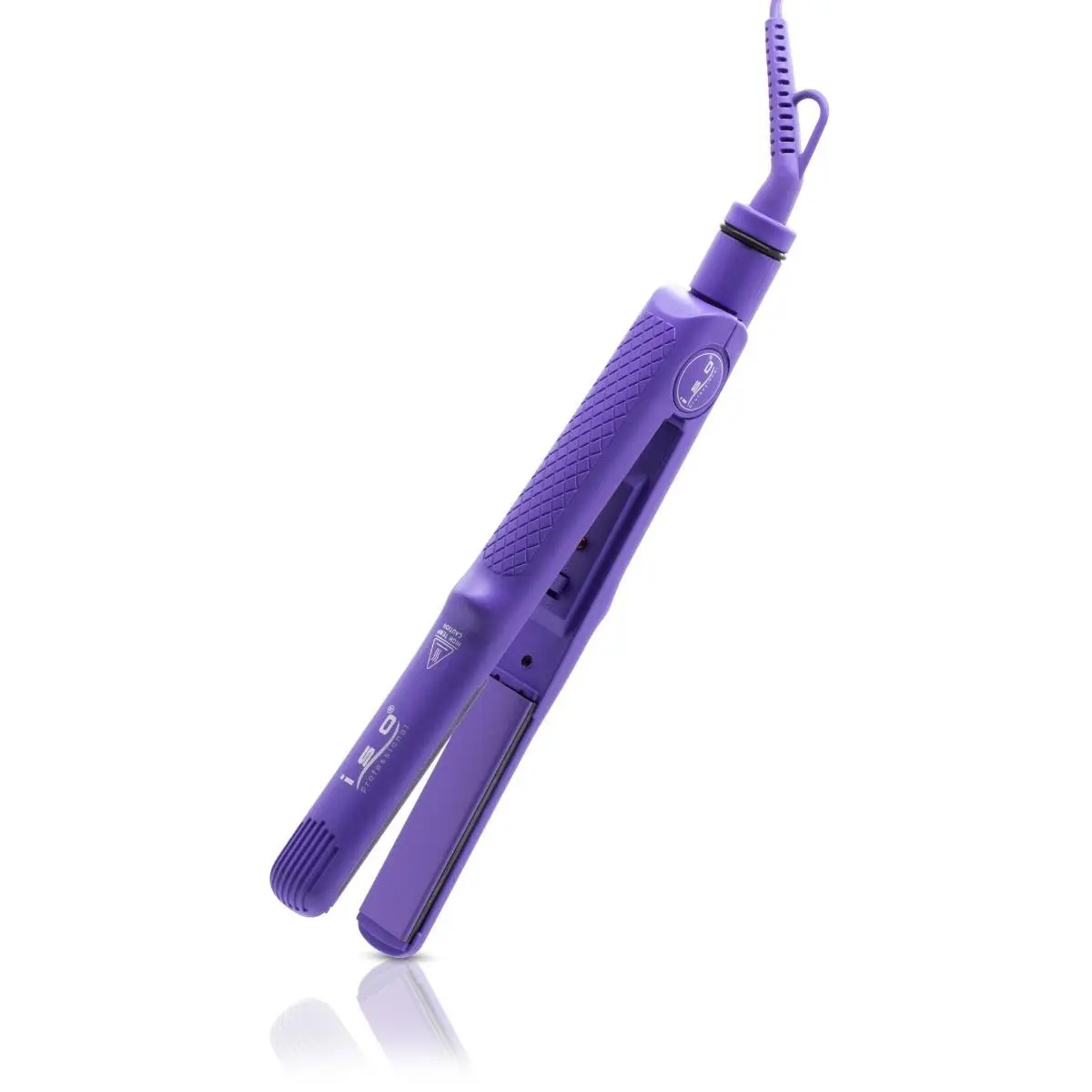 212 MAIN Single Pass Titanium-Plated Flat Iron - ISO Beauty Turbo Silk 1-in Styling Tool for Silky Straight Hair & Waves, Purple, Ergonomic Handle, Frizz-Free, 60W, 360 Swivel Cord, Rapid Heating, All Hair Types, Flat Iron Waves, Hair Styling