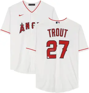 Mike Trout Los Angeles Angels Autographed White Replica Jersey - Fanatics Authentic Certified