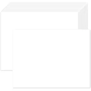 100 Pack White Blank Cardstock 5x8 Thick Paper, 80lb Flat Cards Stock Printer Paper for Invitations, Postcards, Photos, DIY Card Making