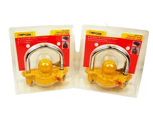 Tow Trailer Coupler Lock fits 1-7/8" 2" 2-5/16" Keyed Alike 2PC