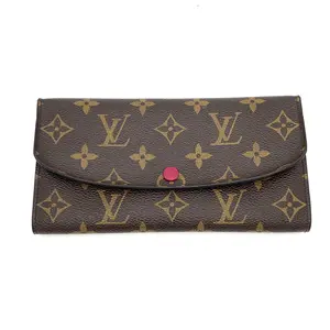 Pre-owned Louis Vuitton Canvas Coated Wallet Emilie Monogram Brown W/N/A #4202