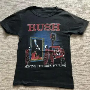 Vintage 80s RUSH Tour Live Concert T Shirt Tee ROCK BAND