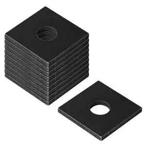 10 Pack 2-1/2" x 2-1/2" Flat Square Washer, 3/4" Bolt, Weld  Steel Plate, Thick 5.7 mm
