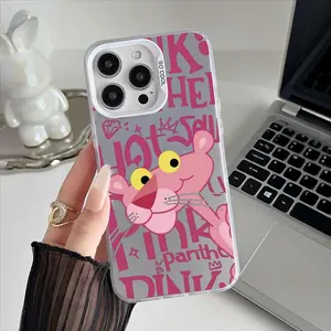 Classic Anime P-Pinks -Panther Phone Case, Shockproof Phone Cover For iPhone 17 16 15 14 13 12 Pro Max Multicolor Matte Metallic, Aurora Gradient Finish with Matte Texture, Durable Scratch-Resistant Anti-Fingerprint Protective Cover