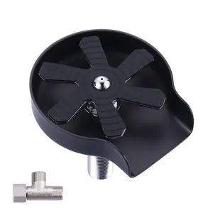 WOWOW Matte Black Stainless Steel Kitchen Sink Glass Rinser - High Pressure Sprayer, Rapid Cleaning, Easy Installation for Baby Bottles, Wine Glasses