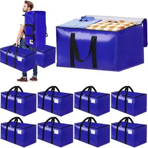 2/4/ 6 Pack Extra Heavy Duty Large Moving Bags with Comfortable Handle & Strong Zipper,Storage Totes for Space Saving Moving Storage College Supplies Alternative to Moving Box