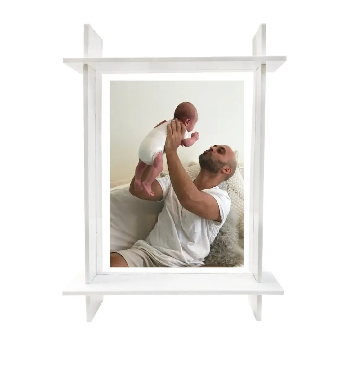 R16 Home LPF02-BLACK 8 x 10 in. Black Lucite Photo Frame