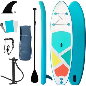 Inflatable Stand-Up Paddle Boards, for Adults Paddle Boards for All Skill Levels, 10'4'' Ultra-Light Paddleboard with Durable Premium SUP Accessories, Fins, Paddle, Pump, Leash, Extra Wide Stable Non-Slip Yoga Deck