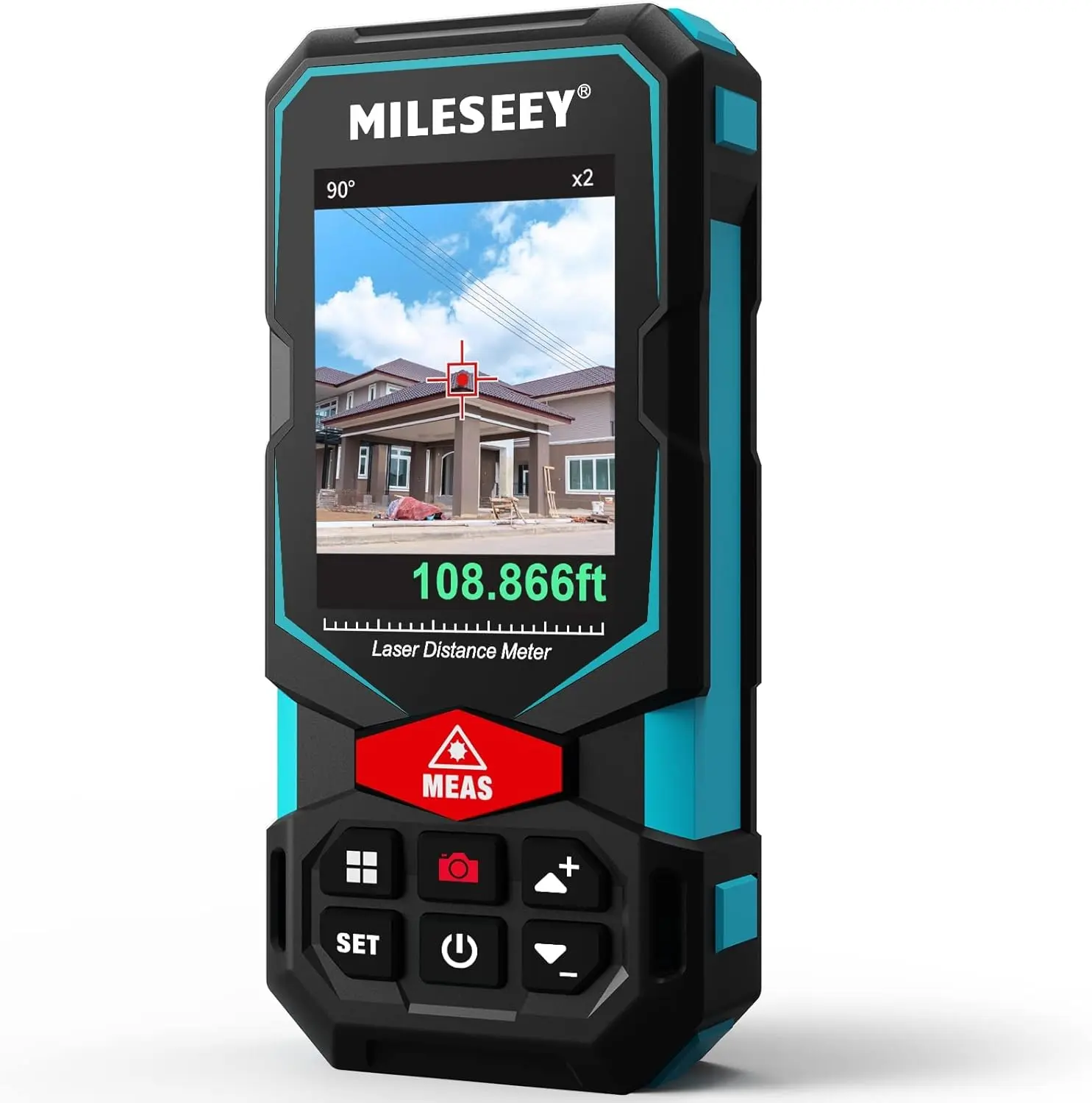 Laser Measure Distance Meter, Rechargeable Multifunctional Laser Measurement Tool with Pointfinder Camera,P2P Technology, Perfect for Outdoor Long-Range Measuring