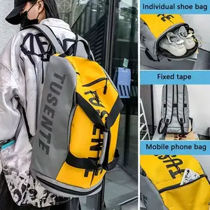 Large Capacity Multi-Functional Sports Backpack, Detachable Shoe Compartment, Yoga Bag, Hiking Pack, Gift for Men & Women