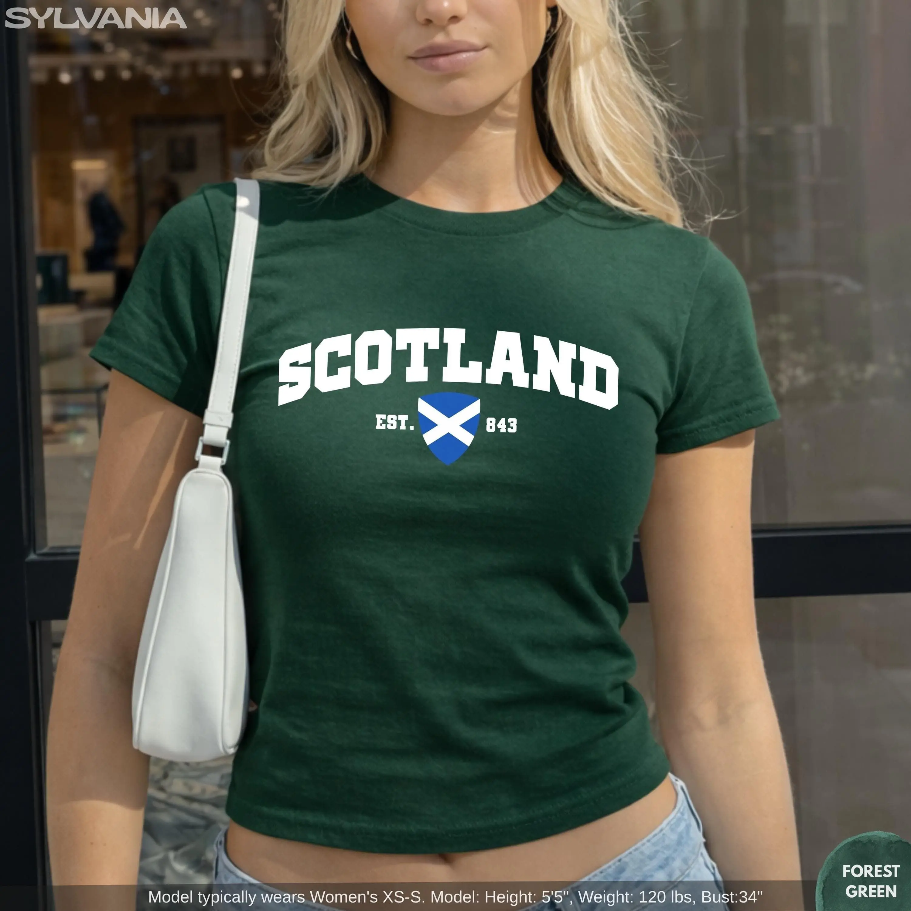 Scotland Baby Tee, Alba Flag Shirt, Top Underwear Streetwear Casual Shortsleeve Crewneck Comfort Womenswear