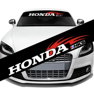 For Honda HKS Mugen Power I-VTEC Logo Civic City Accord Car Styling Sunshade Front Windshield Banner Decal Reflective Stickers