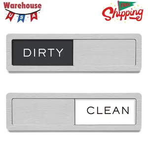 Dishwasher Magnet Clean Dirty Sign, Strong Magnet Non-Scratch Clean Dirty Magnet for Dishwasher, Easy to Read & Slide