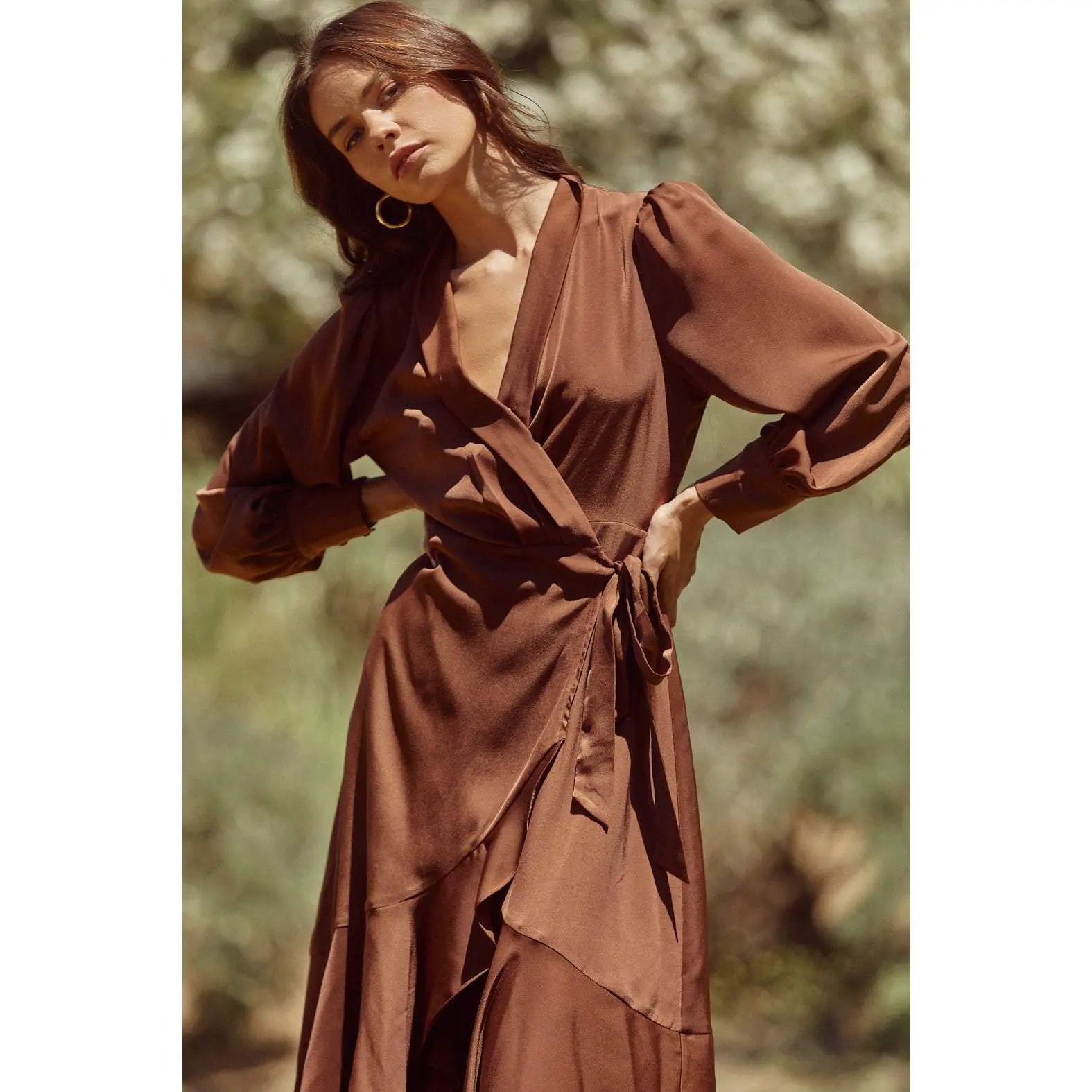 Ophelia Wrap Midi Dress