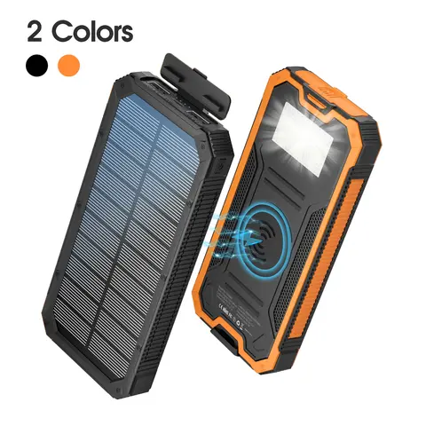 20000mAh High-Power Solar Power Bank - Multifunctional Emergency Charging Solution with Double USB, USB-C PD, Wireless Charging, LED Flashlight, for Smartphones, iPhone, Samsung, Outdoor Camping Everyday Carry Gear techvibes