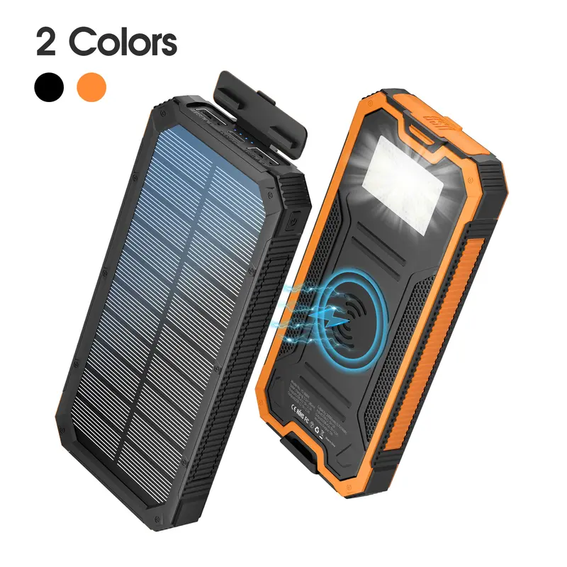 20000mAh High-Power Solar Power Bank - Multifunctional Emergency Charging Solution with Double USB, USB-C PD, Wireless Charging, LED Flashlight, for Smartphones, iPhone, Samsung, Outdoor Camping Everyday Carry Gear techvibes