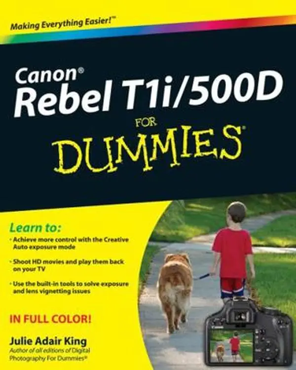 Used Photography Book - Canon EOS Rebel T1i/500d for Dummies by Julie Adair King (Paperback) - English, Full-Color Images, Good, Consumer-Friendly for First-Time Owners