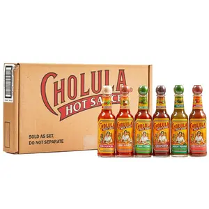 Cholula Hot Sauce Variety Pack, Product of Mexico, Gift Set Includes Six 5 Fl Oz Signature Cholula Hot Sauces for Eggs, Pizza, Mexican Dishes, and More, 30 fl oz