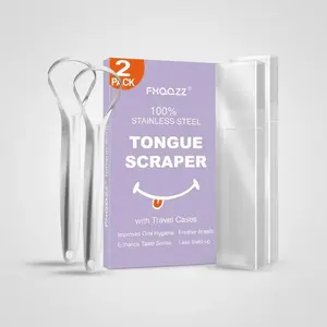 Portable Tongue Cleaner for Adults, 2 Counts/set Tongue Scrapers with Storage Case, Oral Care Tool for Travel, Tongue Cleaning Kit, Tongue Scraping Tool